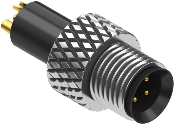 Tensility International-50-00601 Steckverbinder, rund Conn M5 Circular PIN 3 POS Solder Cup ST Cable Mount 3 Terminal 1 Port