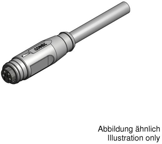 CONEC-42-10099 Andere Kabelbaugruppen Female Connector M8X1 Axial, Brass, Nickel, Gold Plated