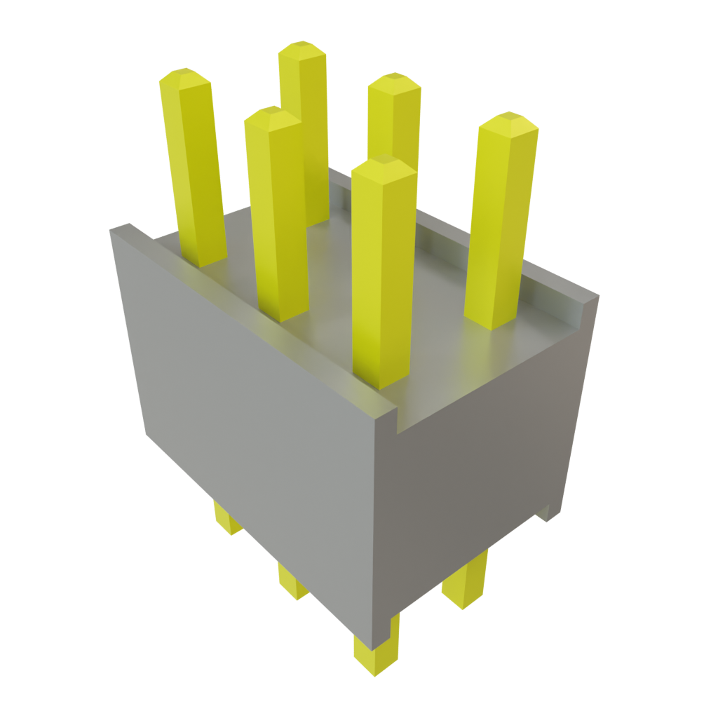 Samtec-DW-03-07-L-D-200 Connector Headers and PCB Receptacles Conn Board Stacker HDR 6 POS 2.54mm Solder ST Top Entry Thru-Hole Bulk