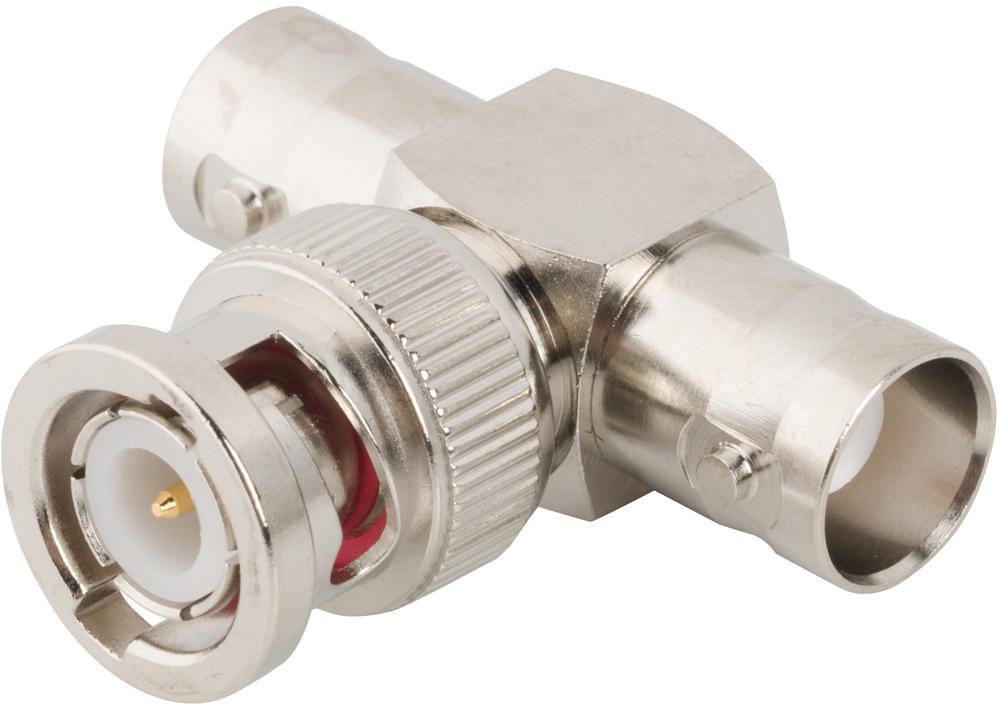 Amphenol RF-112459 Connettore RF Conn BNC Adapter 0Hz to 4GHz 50Ohm T Style PL/(2)RCP Gold