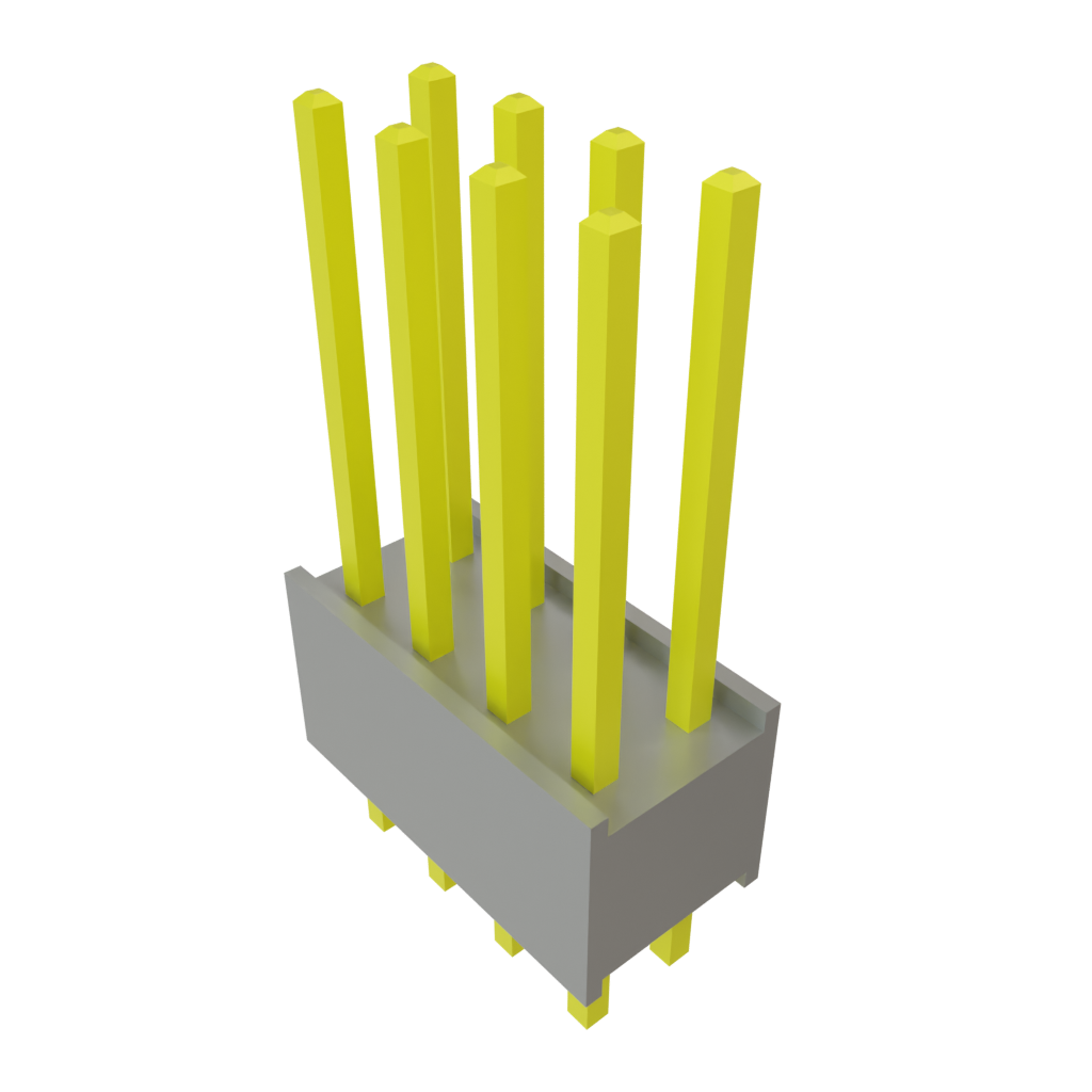 Samtec-DW-04-09-G-D-200 Connector Headers and PCB Receptacles Conn Board Stacker HDR 8 POS 2.54mm Solder ST Top Entry Thru-Hole Bulk