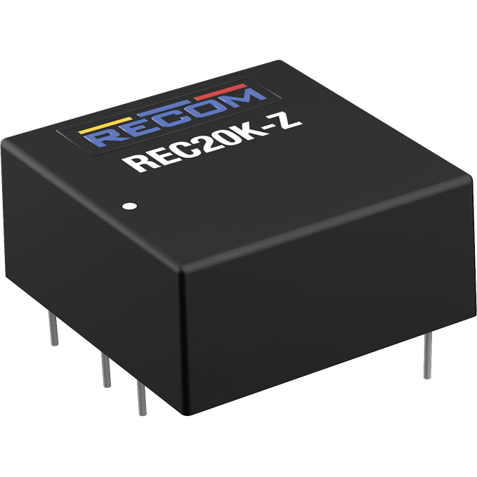 RECOM Power GmbH-REC20K-2412SZ DC to DC Converter and Switching Regulator Module Module DC-DC 24VIN 1-OUT 12V 1.667A 20W 6-Pin Tube
