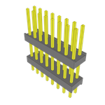 Conn Board Stacker HDR 16 POS 2.54mm Solder ST Top Entry Thru-Hole Bulk
