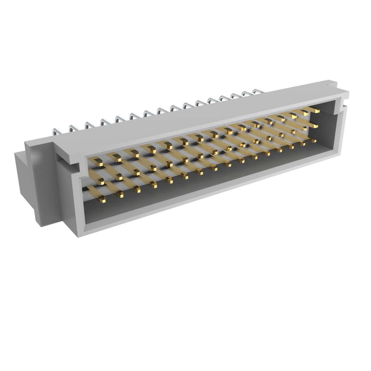 Amphenol Communications Solutions-86094327313755ELF Steckverbinder, Mutterplatine Din Headers and Receptacles, Backplane connectors, Right Angle Header Solder-to-Board Style C/2 32 ways, Class II, Tail Length: 3mm