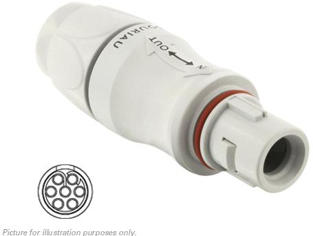 SOURIAU-JMXFH1G07MCUDSU Steckverbinder, rund Plastic Push-Pull Coupling Mechanism