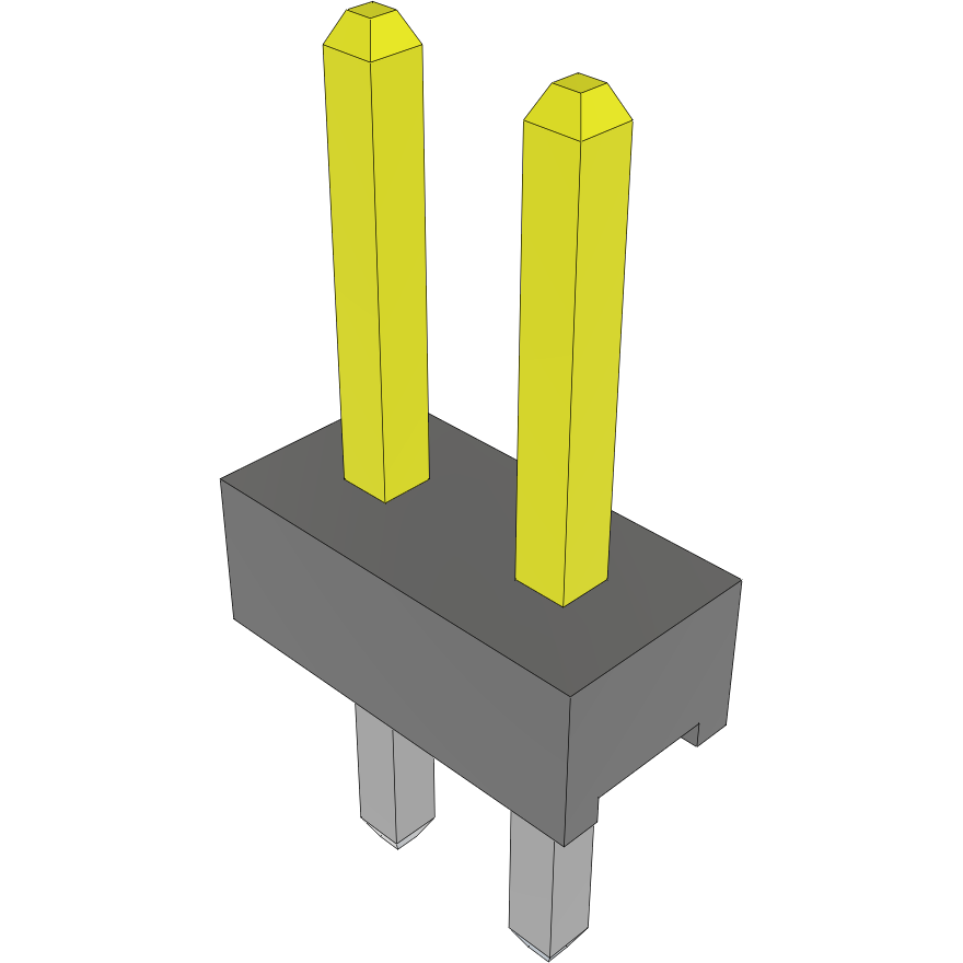 Samtec-TMM-102-03-SM-S Connector Headers and PCB Receptacles Conn Unshrouded Header HDR 2 POS 2mm Solder ST Top Entry Thru-Hole Bulk