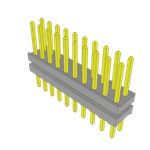 Conn Board Stacker HDR 20 POS 2mm Solder ST Top Entry Thru-Hole Bulk