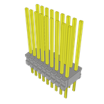 Conn Unshrouded Header HDR 18 POS 1.27mm Solder ST Top Entry Thru-Hole Tube