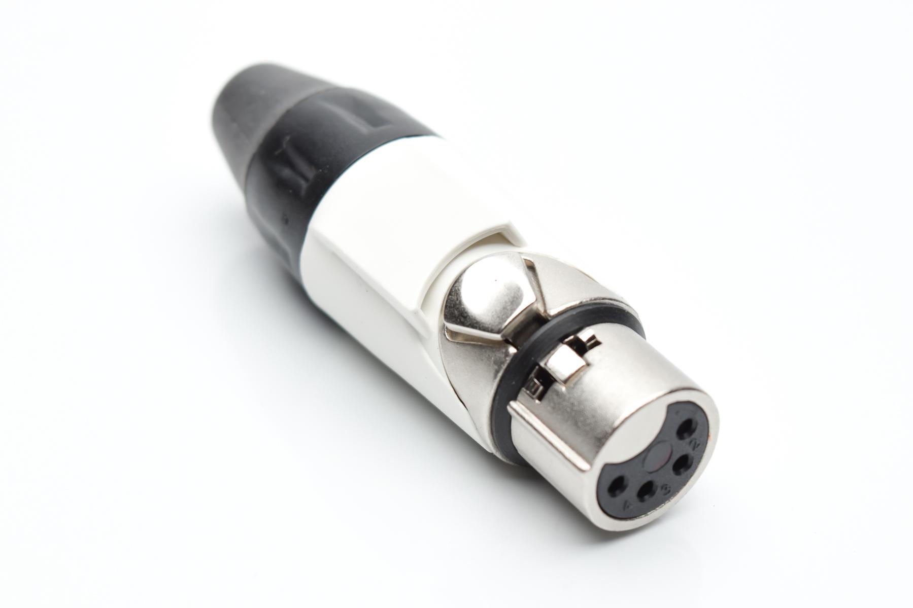 Amphenol-AX4F9M Steckverbinder für Audio und Video Conn XLR Connector F 4 POS Solder Cup ST Cable Mount 4 Terminal 1 Port Box