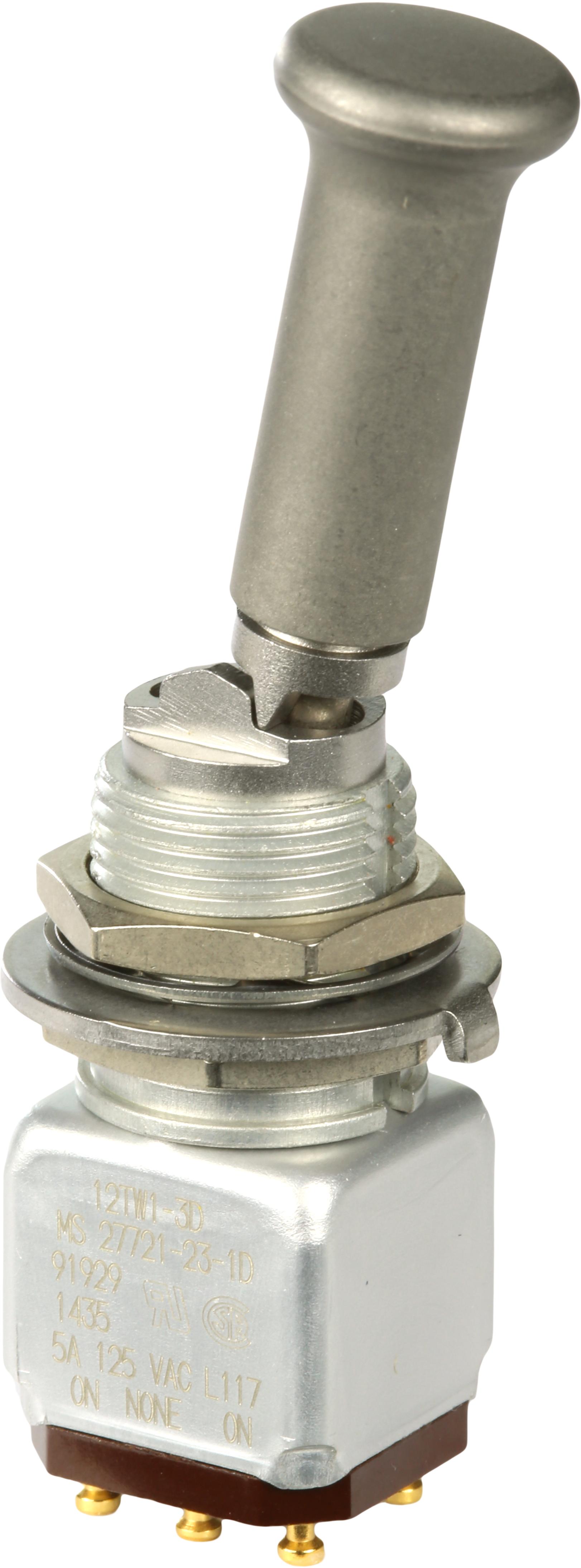 Honeywell-12TW1-3D Interruptor de palanca Switch Toggle ON ON DPDT Locking Lever Solder 5A 125VAC 30VDC Panel Mount with Threads