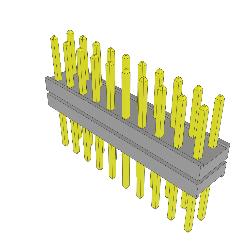 Samtec-TW-10-03-G-D-135-220 Connector Headers and PCB Receptacles Conn Board Stacker HDR 20 POS 2mm Solder ST Top Entry Thru-Hole Bulk