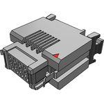Conn Housing RCP 4 POS 2mm Crimp ST Cable Mount Black Tube