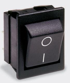 Bulgin Limited-C1487BABB Switch Rocker Switch Rocker ON ON ON SP3T Quick Connect Curved Rocker 10A 250VAC
