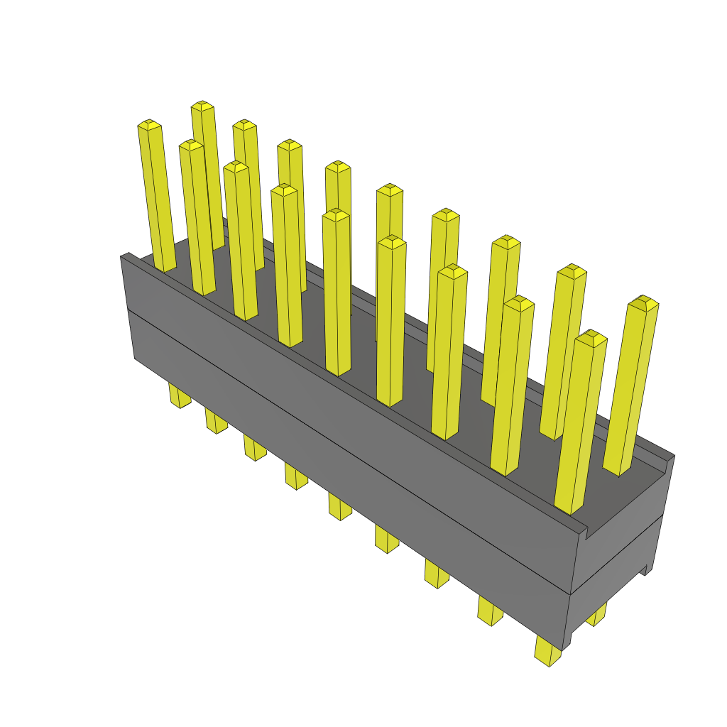 Samtec-ZW-09-08-T-D-200-100 Steckverbinderleisten und Leiterplattenbuchsen Conn Board Stacker HDR 18 POS 2.54mm Solder ST Top Entry Thru-Hole FLEX STACK Bulk