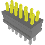 Conn Unshrouded Header HDR 12 POS 1.27mm Solder ST Top Entry Thru-Hole Tube