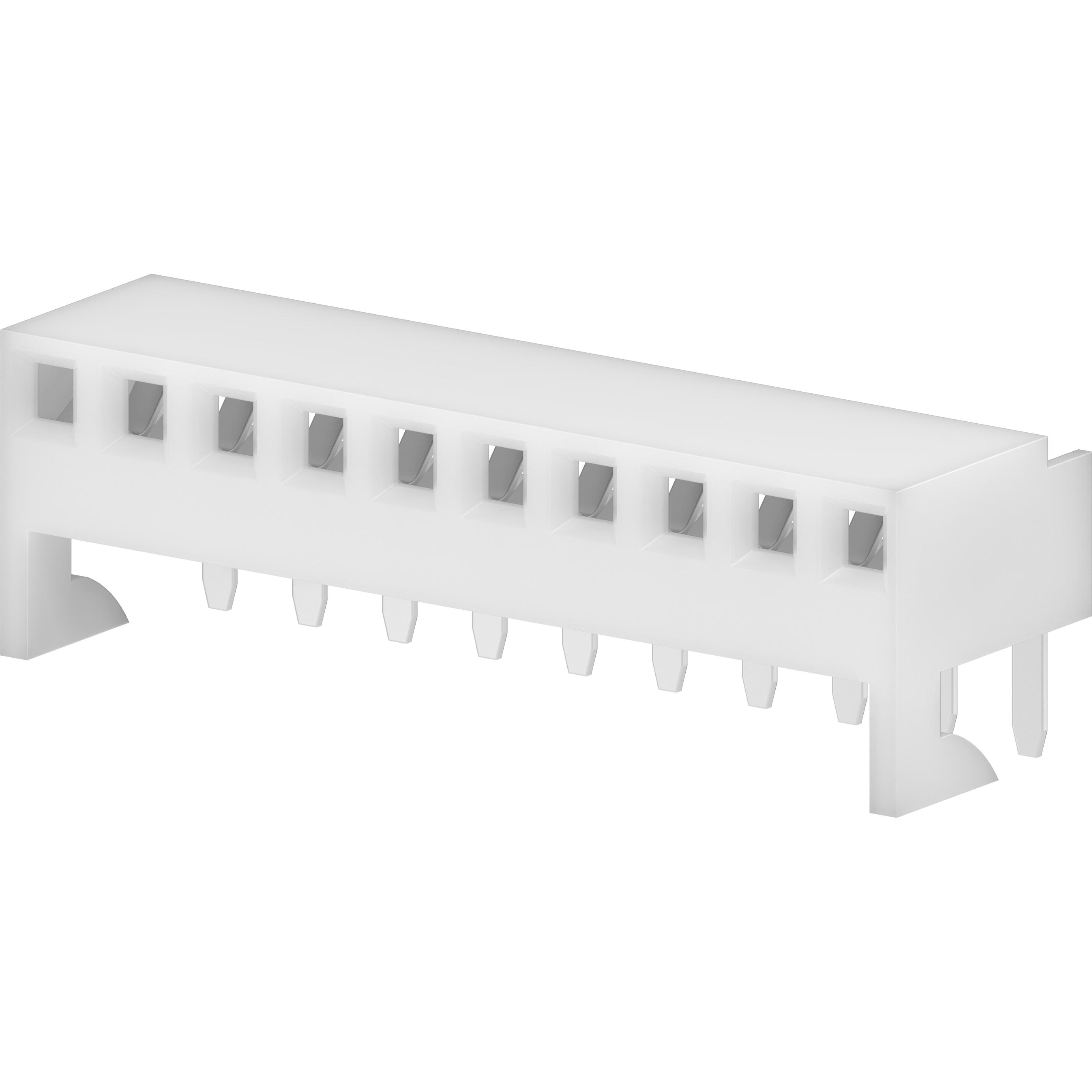 Molex-0022162101 Connector Headers and PCB Receptacles Conn Socket Strip RCP 10 POS 2.54mm Solder RA Thru-Hole KK Tray