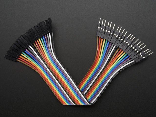Adafruit Industries-1954 Flachband Kabelbaugruppen Premium Female/Male Jumper Wires - 20 X 6"