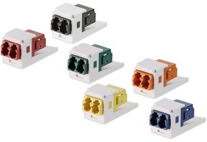 Panduit-CMDCGRLCZBL Steckverbinder, LWL Conn LC Adapter Duplex RCP/RCP ST Panel Mount