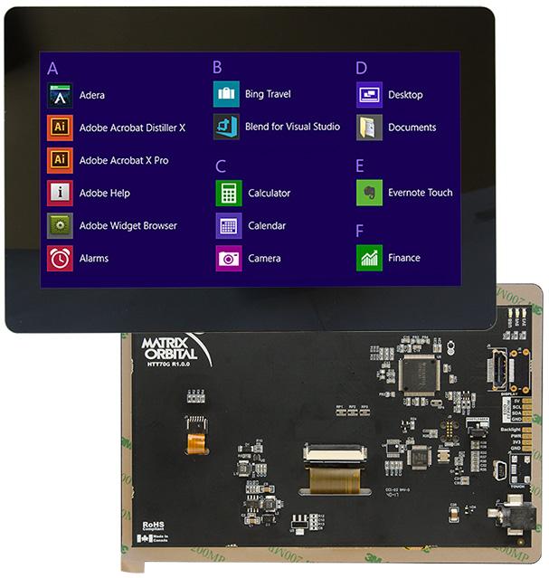 Matrix Orbital-HTT70G-TPC-BLM-B0-H6-CH-V5 Modules TFT 7in TFT HDMI 0°C to 70°C
