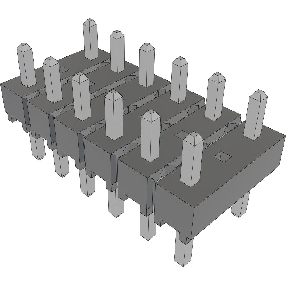 Samtec-HTSW-106-05-T-Q Steckverbinderleisten und Leiterplattenbuchsen Conn Unshrouded Header HDR 12 POS 2.54mm Solder ST Top Entry Thru-Hole Bulk