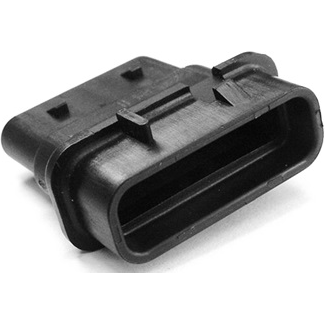 Delphi-12191910 Einzeladersteckverbinder, Gehäuse Conn Housing RCP 6 POS Crimp ST Cable Mount Black
