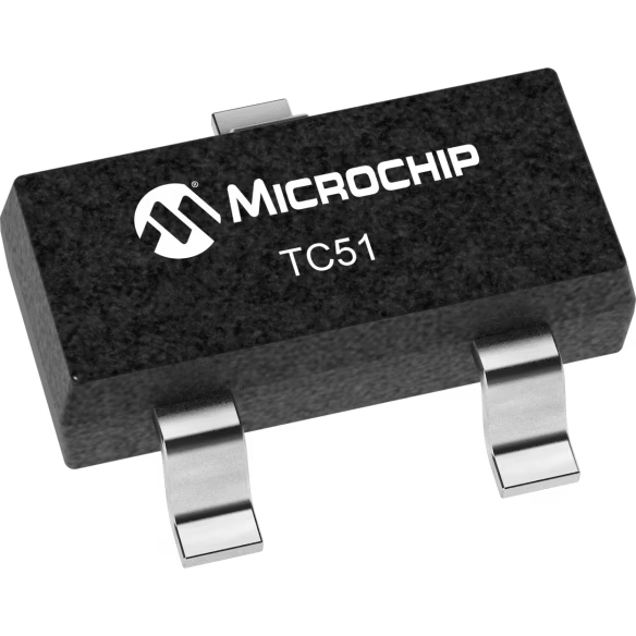 Microchip Technology-TC51N2202ECBTR Supervisory Circuits Processor Supervisor 2.2V 1 Active Low/Open Drain 3-Pin SOT-23A T/R
