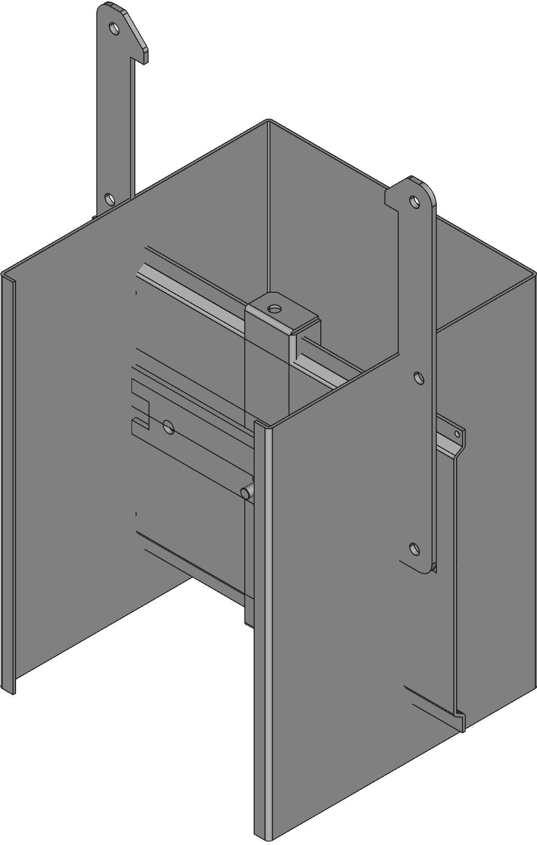 Hammond Manufacturing-1485EX Condotti fili Wireway Solid Wall Square Screw Steel Gray