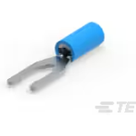Spring Spade Terminal 14-16AWG Brass Blue 24mm Tin T/R