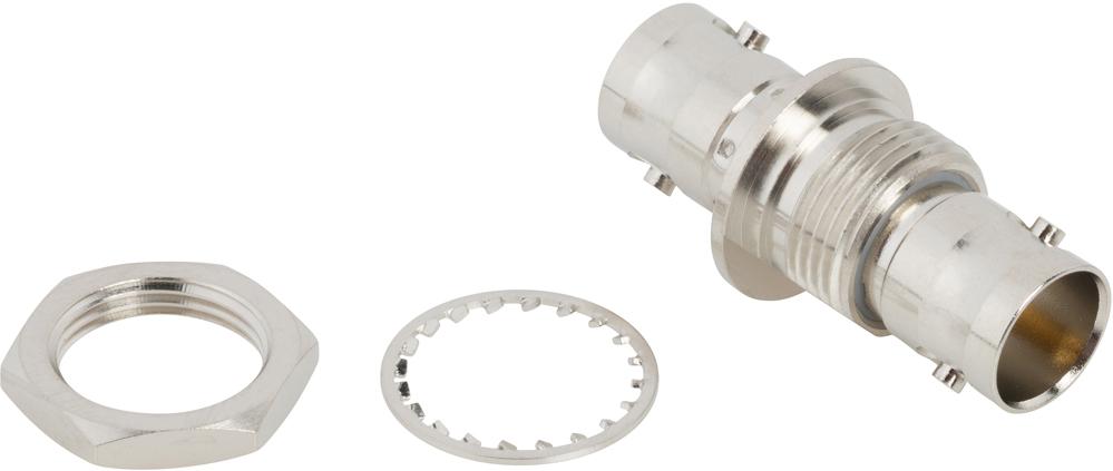 Amphenol RF-112440 RF-Steckverbinder Conn BNC Adapter 0Hz to 1GHz 75Ohm ST Panel Mount F/F Gold