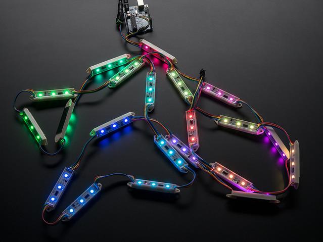 Adafruit Industries-1548 LED-Module 75mm Bars - 12V Digital RGB LED Pixels