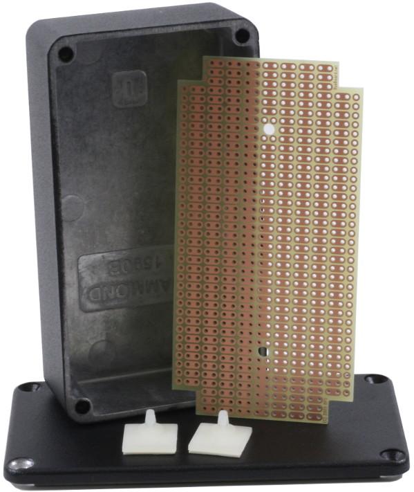 BusBoard Prototype Systems-KIT-1590B-BK null FR4 Proto-board PCB Board with 2 Hole Strip