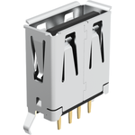Amphenol Communications Solutions-GSB11111ALFHR Connector USB Conn USB 2.0 Type A RCP 4 POS 2.5mm/2mm Solder ST Thru-Hole 4 Terminal 1 Port Tray