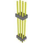 Conn Board Stacker HDR 6 POS 2.54mm Solder ST Thru-Hole Bulk