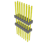 Conn Board Stacker HDR 14 POS 2.54mm Solder ST Top Entry Thru-Hole Bulk