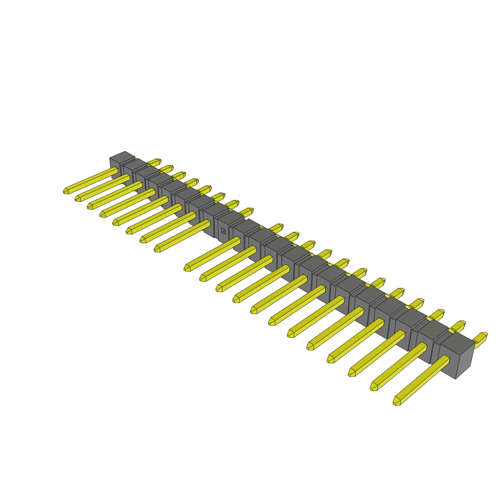 Samtec-TSM-121-02-T-SH-013 Cabezales del conector y receptáculos PCB Conn Unshrouded Header HDR 21 POS 2.54mm Solder RA Side Entry SMD Tube