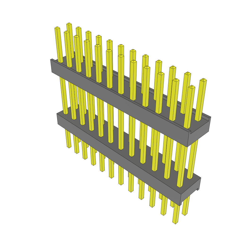 Samtec-ZW-12-12-T-D-557-236 Connector Headers and PCB Receptacles Conn Board Stacker HDR 24 POS 2.54mm Solder ST Top Entry Thru-Hole Bulk