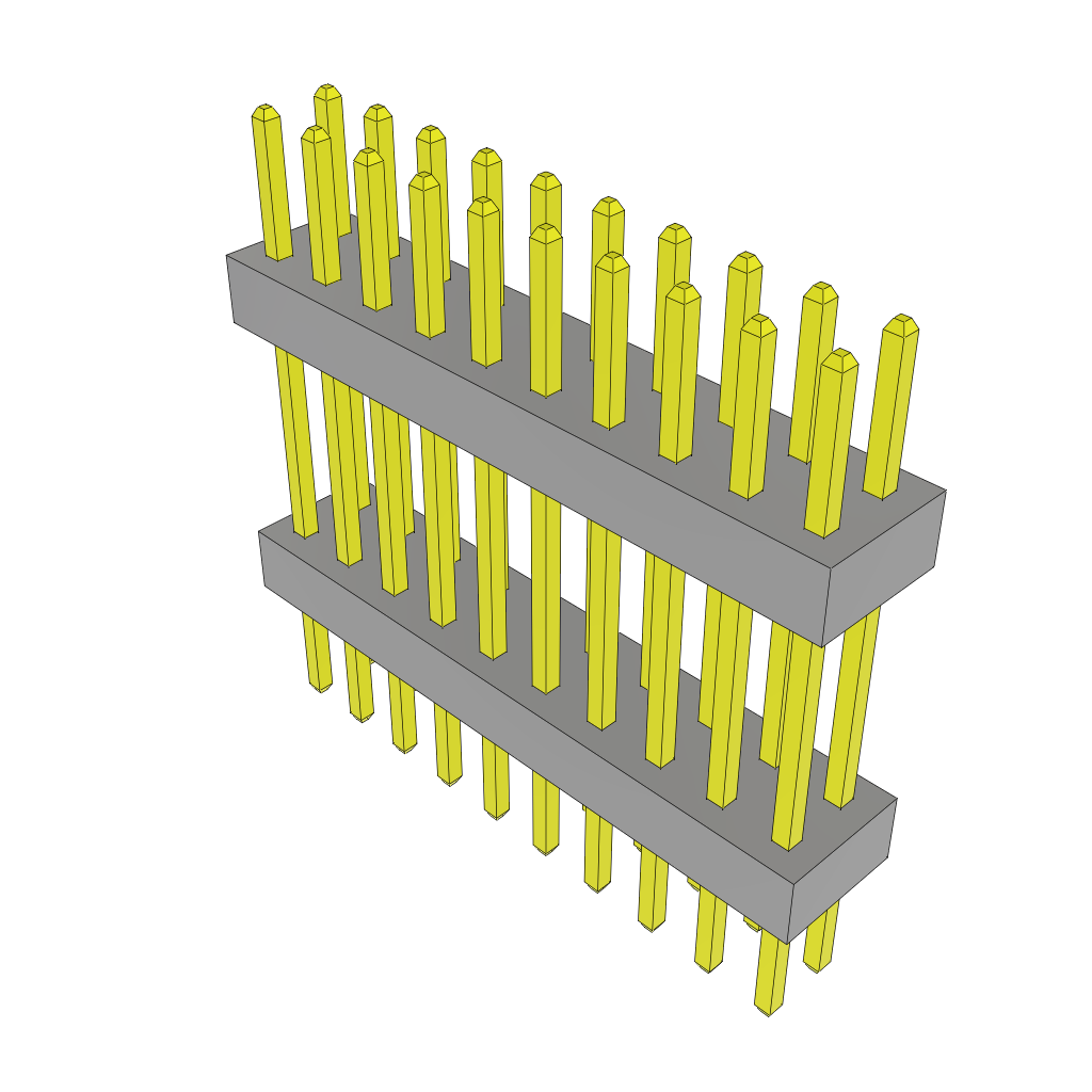 Samtec-TW-10-07-F-D-430-160 Connector Headers and PCB Receptacles Conn Board Stacker HDR 20 POS 2mm Solder ST Top Entry Thru-Hole Bulk