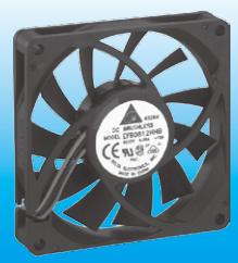 Delta Electronics-EFB0812HHB-F00 Blowers and Fans DC Fan Axial Ball Bearing 12V 5V to 13.2V 48.8CFM 41dB 80 X 80 X 15mm