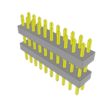 Conn Board Stacker HDR 20 POS 2mm Solder ST Top Entry Thru-Hole Bulk