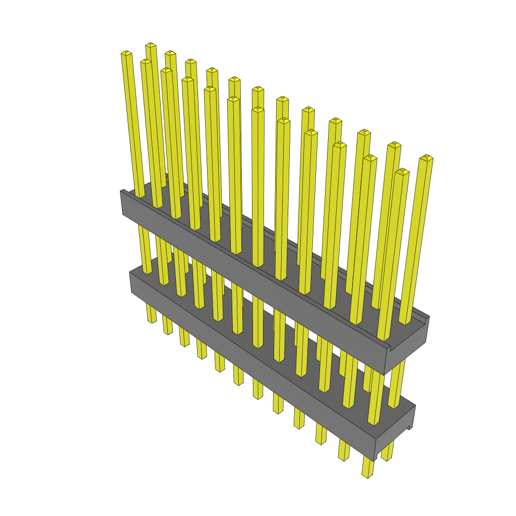Samtec-ZW-12-20-S-D-460-150 Steckverbinderleisten und Leiterplattenbuchsen Conn Board Stacker HDR 24 POS 2.54mm Solder ST Top Entry Thru-Hole Bulk