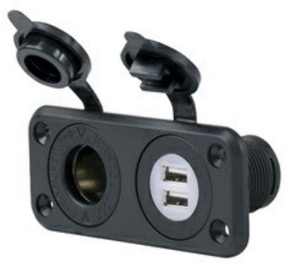 Marinco-12VCOMBO-B Akkuladegeräte Battery Chargers 2-OUT 5V 2.1A