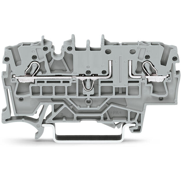 WAGO-2002-1661 Steckverbinder, Klemmenblöcke Conn Terminal Block 2 POS Push-In Cage Clamp T DIN Rail 15A Box