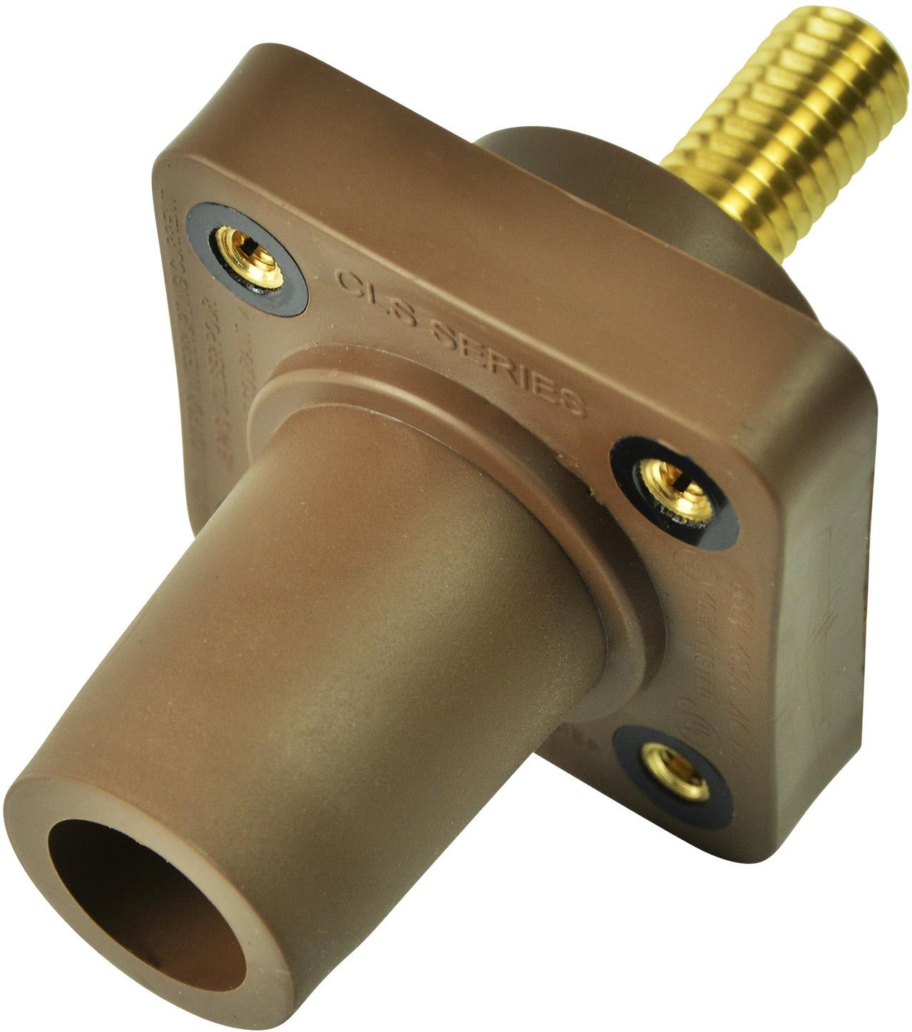 Marinco-CLS40FRSB-F Steckverbinder CLS Series Panel Mount (400A / 600V) 1.125 Threaded Stud Female - Brown (F)