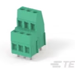 TE Connectivity-282888-3 连接器接线板 Conn Eurostyle Block M 3 POS 5mm Solder ST Thru-Hole 17.5A/Contact Box