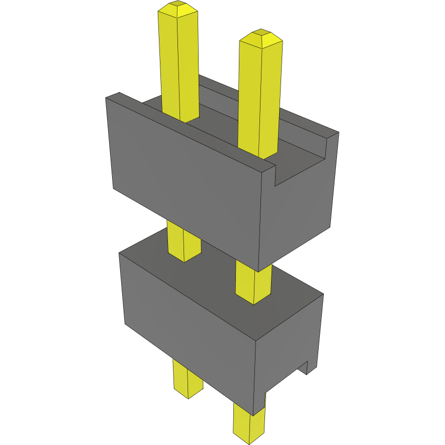 Samtec-DW-02-17-T-S-280 连接器插头及 PCB 插座 Conn Board Stacker HDR 2 POS 2.54mm Solder ST Top Entry Thru-Hole Bulk