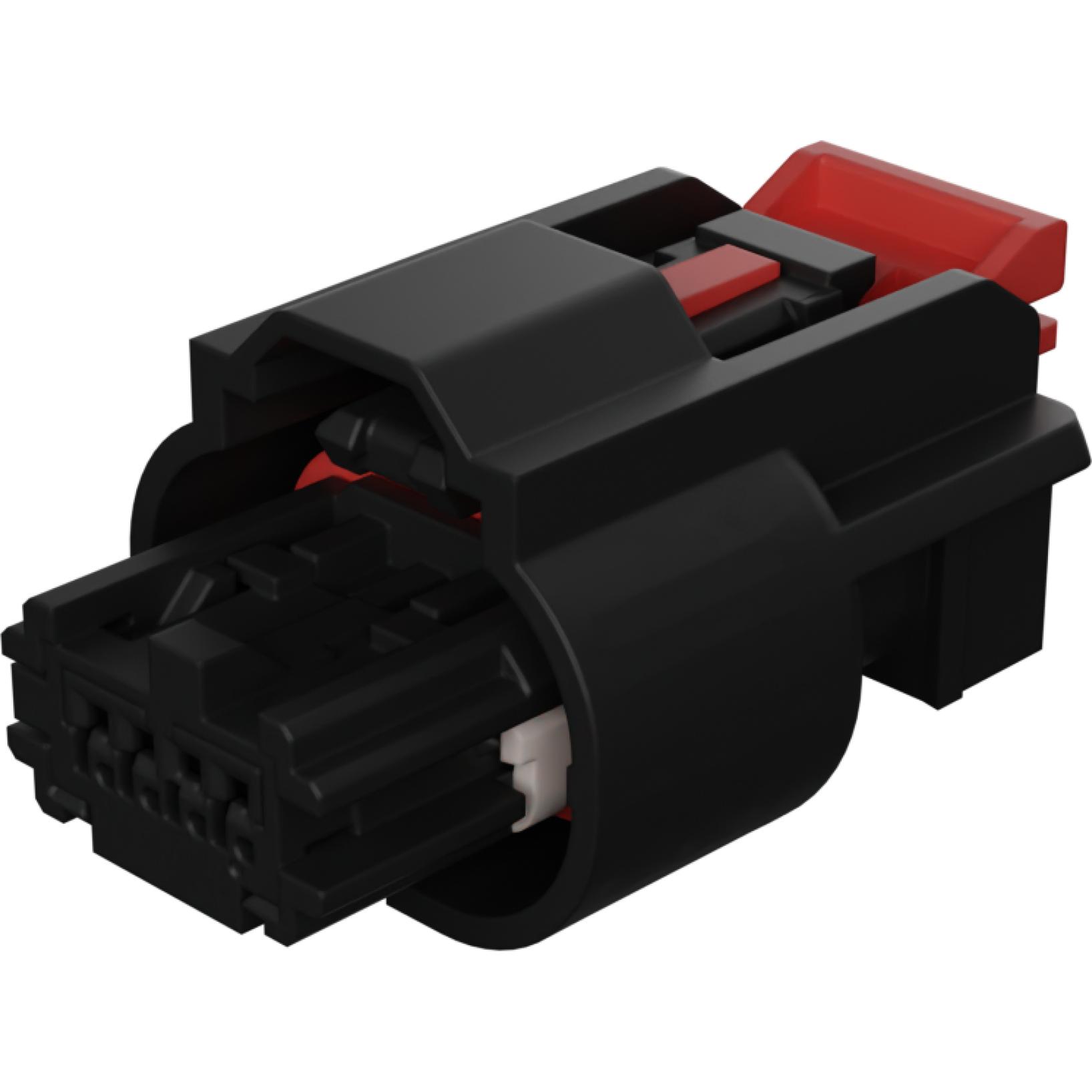 Molex-0349674001 Einzeladersteckverbinder, Gehäuse Conn Housing RCP 4 POS 1.8mm Crimp ST Cable Mount Black Mini50 Sealed Bag