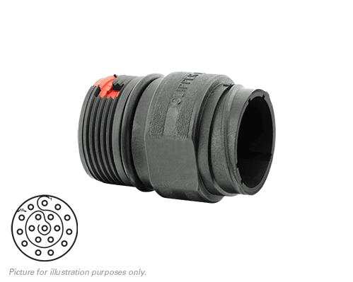 SOURIAU-CL1C3101 Accessoires de raccordement Connector Accessories Seal Straight Thermoplastic Black