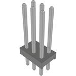 Conn Unshrouded Header HDR 6 POS 2mm Solder ST Thru-Hole Bulk