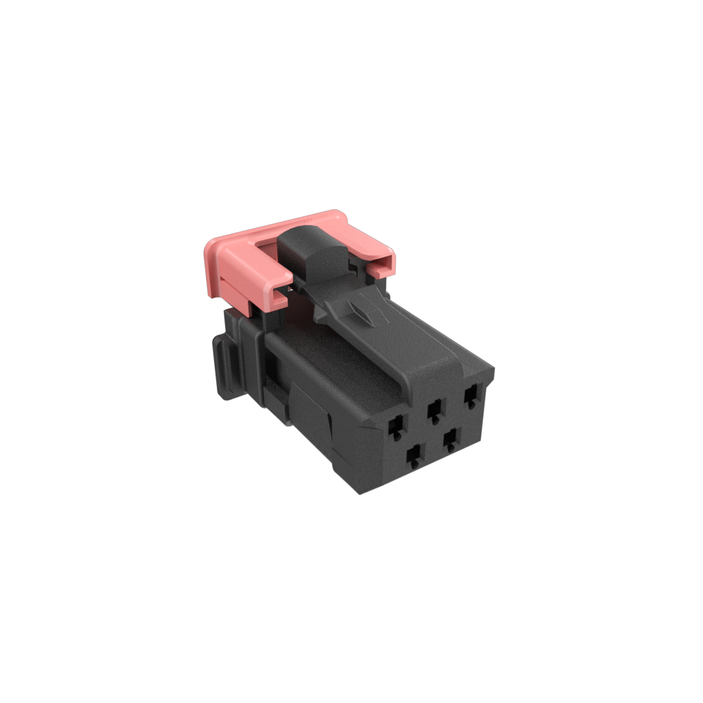 Amphenol Communications Solutions-10142348-005LF Carcaza de cables discretos de conector Conn Housing RCP 5 POS 1.27mm Crimp ST Cable Mount Black Bag