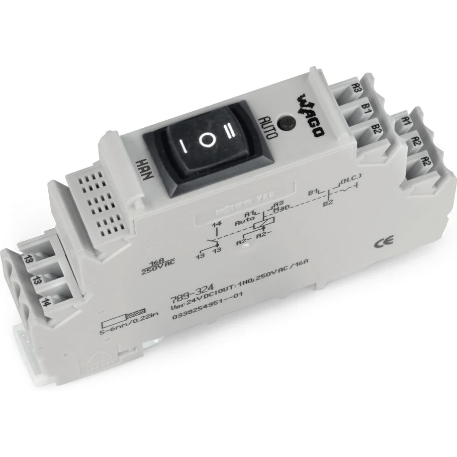 WAGO-789-324 Relays Other Electromechanical Relay 24VDC DIN-Rail Relay Module